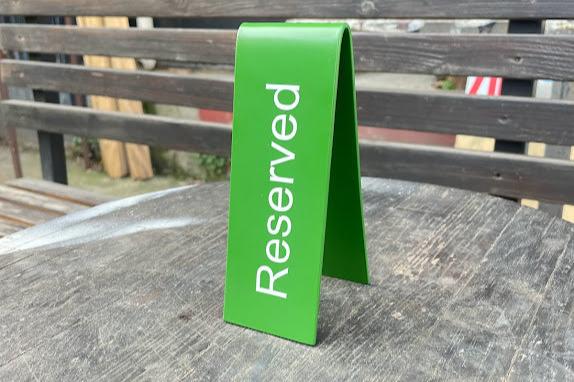 "Double-sided table numbers with QR code printing, perfect for small businesses. These durable signs are suitable for both indoor and outdoor use."

